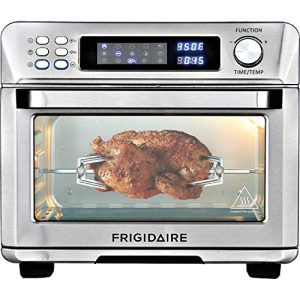 Frigidaire EAFO111-SS Air Fryer Oven, Digital, 26 Quart 10-in-1 Countertop Toaster Oven & Air Fryer Combo – Grill, Rotisserie, Dehydrator, Pizza Oven, & More, Stainless Steel,Silver