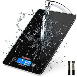 5 Core Kitchen Food Scale 11Lb/ 5KG | Digital Touch Screen Black Tempered Glass Scale | Weight KG, LB, GM for Cooking, Baking, Batteries Included K 43