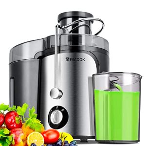 Juicer machine, 600w Juicer with Wide Chute for the Whole Fruit, Juicer Extractor 2 Speed Setting Easy to Clean Anti-Drip Function Centrifugal Juicer BPA Free