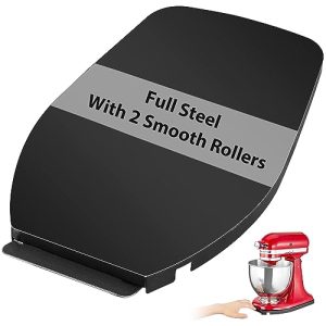 Mixer Sliding Tray for KitchenAid 4.5-5 Qt Tilt-head Stand Mixer – Metal Rolling Tray Kitchen Countertop Appliance Slider Storage Moving Caddy with Wheel for Kitchen Aid 4.5-5 Qt Mixer