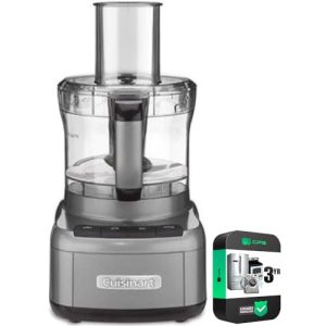 Cuisinart FP-1GM 8 Cup Food Processor 350-Watt Motor Gunmetal Bundle with 3 YR CPS Enhanced Protection Pack