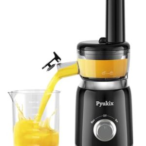 Juicer Machines, Cold Press Masticating Juice Extractor with 30% higher juice yield, Quiet Motor and Reverse Function, Dishwasher Safe, Compact design