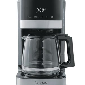 Sur La Table KITCHEN ESSENTIALS 12-Cup Programmable Coffee Maker with Brew Strength Control and 24hr-Programmable Timer, 1000w