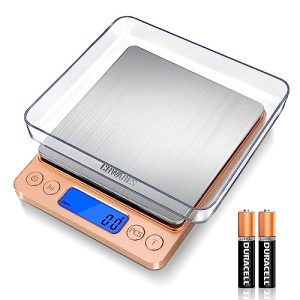 CHWARES Food Scale, Kitchen Scale with Trays 3000g/0.1g, Small Scale with Tare Function Digital Scale Grams and Ounces for Weight Loss, Dieting, Baking, Cooking, Meal Prep, Coffee, Pink