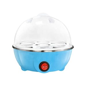 Egg Cooker For Hard Boiled Eggs, Easy Egg Cooker Electric 7-Egg Capacity, Single Layer Hard-Boiled Egg Cooker with Auto Shut-Off, Measuring Cup Included, BPA Free (Blue)