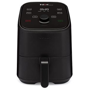 Instant Vortex 2QT Mini Air Fryer, Small Air fryer that Crisps, Reheats, Bakes, Roasts for Quick Easy Meals, Includes over 100 In-App Recipes, is Dishwasher-Safe, from the Makers of Instant Pot, Black