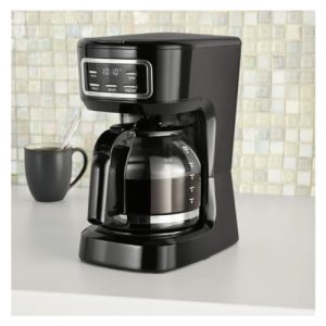 12 Cup Programmable Coffee Maker 1.8 Liter Capacity Black
