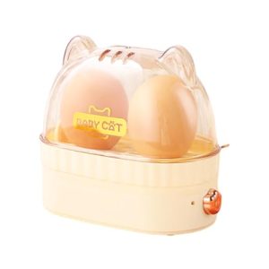 Small Egg Boiler, 2 Capacity Egg Steamer, Electric Egg Steamer Machine, Multi-Functional Egg Maker Machine with Auto Shut Off Feature, Unique in Technology and Design for Soft, Half Hard Boiled Eggs