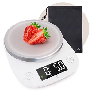 Greater Goods Premium Baking Scale with Bag, Ultra Accurate, Digital Kitchen Scale, Prep Baked Goods, Weigh Food and Coffee, or Use for Meal Prep, Four Units of Measurement, Designed in St. Louis