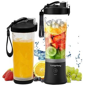 Yumingchuang 22Oz Portable USB Rechargeable Blender, Black, with LED Light Design