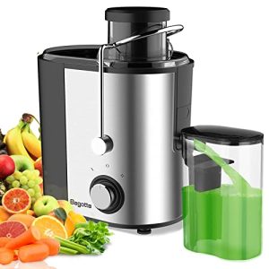 Juicer Machine, Bagotte 400W Centrifugal Juicer Extractor with 3 Speeds, 3” Feed Chute for Fruit and Vegetable, Juicer,304 Stainless Steel,Easy to Clean,Anti-drip,BPA Free, Included Brush, DB001