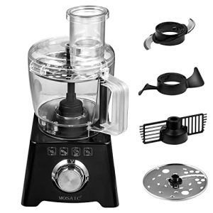 Electric Food Processor, MOSAIC 5 Function for Chopping, Slicing, Mixing, Puree, Kneading, Egg White, Whipping Cream, Vegetable Meat Food Chopper Blender with Big Food Chute & Pusher, Grey