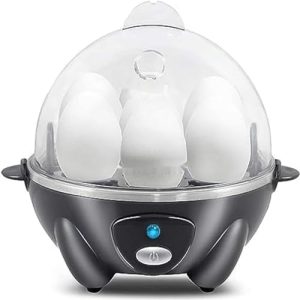 Fancial Easy Electric 7 Egg Capacity Cooker, Poacher, Omelet Maker, Scrambled, Soft, Medium, Hard Boiled with Auto Shut-Off and Buzzer, BPA Free