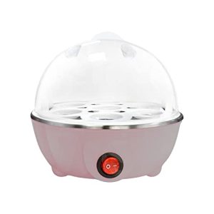 Egg Cooker For Hard Boiled Eggs, Easy Egg Cooker Electric 7-Egg Capacity, Single Layer Hard-Boiled Egg Cooker with Auto Shut-Off, Measuring Cup Included, BPA Free (Pink)