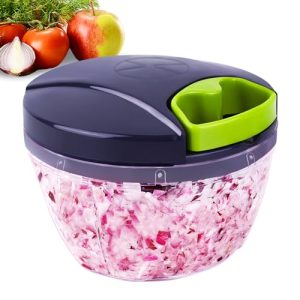 Professional Manual Food Processor Vegetable Chopper – Ideal for Vegetables, Ginger, Fruits, Nuts, Herbs【550ml】