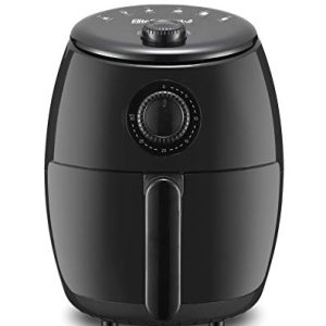 Elite Gourmet EAF-0201 Personal Compact Space Saving Electric Hot Air Fryer Oil-Less Healthy Cooker, Timer & Temperature Controls, 1000W, 2.1 Quart, Black