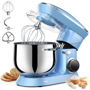 9.5 Qt Stand Mixer, 10-Speed Tilt-Head Food Mixer, Vezzio 660W Kitchen Electric Mixer with Stainless Steel Bowl, Dishwasher-Safe Attachments for Most Home Cooks (Blue)