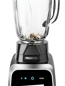 PowerXL Smart Pro Blender, BL6018, 75% Faster Blending, Smart Sensing, 1800 Watts, 68-oz Glass Pitcher, Smoothies, Frappés, Salsas