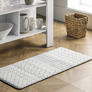 nuLOOM Moroccan Blythe Anti Fatigue Kitchen or Laundry Room Comfort Mat, 2×3, Light Grey