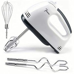 HandMixer Electric Handheld – Portable Kitchen Mixer Electric with 5 Stainless Steel Accessories Whisk, Food Beater for Whipping Mixing Cookies Cakes Eggs Dough