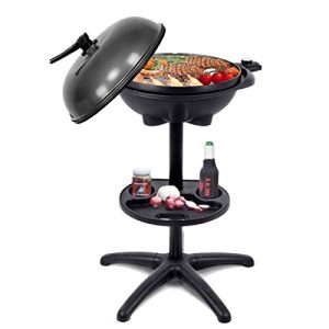 Happygrill Electric Grill with Temperature Control 1350W Non-Stick BBQ Stand Grill for Outdoor Patio Garden