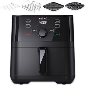 Instant Pot 5.7-QT Air Fryer Oven with Accessories, From the Makers of Instant Pot, Customizable Smart Cooking Programs, Digital Touchscreen, Dishwasher-Safe Basket, App with over 100 Recipes (Renewed)