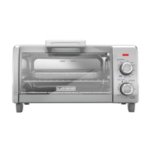BLACK+DECKER 4-Slice Crisp ‘N Bake Air Fry Toaster Oven, TO1787SS, 5 Cooking Functions, 30 Minute Timer, Stainless Steel