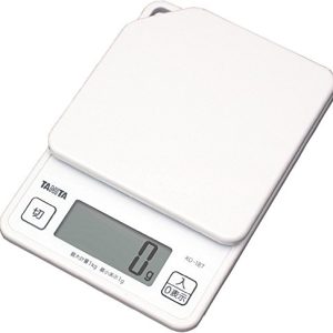 Tanita KD-187 WH Cooking Scale, Kitchen Scale, Cooking, Digital, 2.2 lbs (1 kg), Increments of 0.04 oz (1 g), White