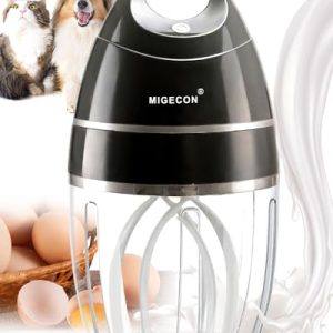 MIGECON Stand Mixer Electric Kitchen Mixer, Electric Egg Beater, Shampoo & dogs Body Wash Foam Whipper, One-touch operation to prevent spills (Dark Grey)