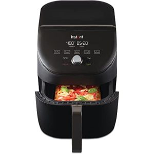 Instant Vortex Slim XL 6QT Air Fryer that Crisps, Roasts, Reheats, Bakes, Broils & is Quiet, Space Saving, Nonstick, Dishwasher-Safe, 100+ In-App Recipes, from the Makers of Instant Pot, Black