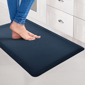 Art3d Anti Fatigue Mat – 1/2 Inch Cushioned Kitchen Mats – Non Slip Foam Comfort Cushion for Standing Desk, Office or Garage Floor (17.3″x28″, Majolica Blue)
