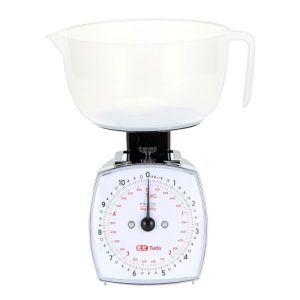 Tada 11lb Analog Food Scale Mechanical Dial Kitchen Scale, Removable Measuring Cup, Tare Function, Kitchen Friendly