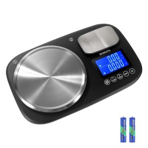BOMATA Large Dual Platform Digital Kitchen Scale with Two Precisions 0.1g/0.005oz & 1g/0.05oz, Max Capacity 10kg/22lb, Gram and Ounce, with Accumulation Function B614