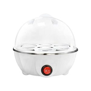 Egg Cooker For Hard Boiled Eggs, Easy Egg Cooker Electric 7-Egg Capacity, Single Layer Hard-Boiled Egg Cooker with Auto Shut-Off, Measuring Cup Included, BPA Free (White)