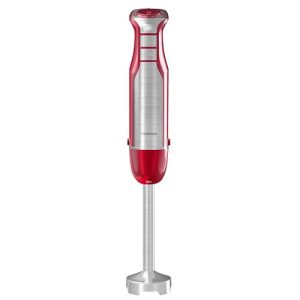 Blackcow Immersion Hand Blender 800W, Handheld Blender 6-Speed with Turbo Mode,Handheld Blender Stick Mixer with 304 Stainless Steel Blades for Soup, Smoothie, Puree, Baby Food，Red