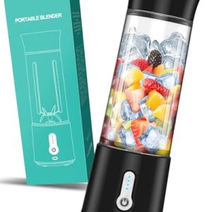 Portable Blender Shakes and Smoothies,17 Oz Personal Size Blenders Ultra Sharp 6 Blades Portable Blender,USB Rechargeable Personal Blender with BPA Free,Mini Blender Sports/Travel/Home/Gym