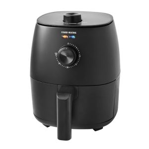 2.2 Quart Compact Air Fryer, Non-Stick, Dishwasher Safe Basket, 1150W, Black,Height of 10.43 in