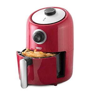 DASH Compact Air Fryer Oven Cooker with Temperature Control, Non-stick Fry Basket, Recipe Guide + Auto Shut off Feature, 2 Quart – Red