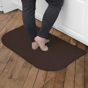 Ritz Premium Washable Stain Resistant Kitchen Rug with Latex Backing, Kitchen Mats for Floor, 18″x30″ Chocolate Brown