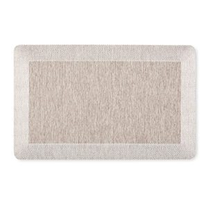 Martha Stewart Mira Modern Heathered Anti-Fatigue Air-Infused Kitchen Mat, Coffee Brown, 19.6″x32″