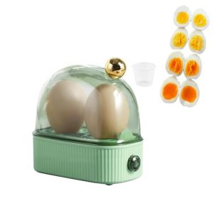 Generic New Electric Hard Boiled Egg Maker Steamer,Rapid Egg Cooker Electric 2 Eggs Capacity,Timing Electric Egg Cooker, Detachable Egg Boiler Maker for Kitchen Gadgets (green)