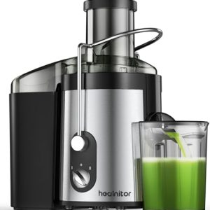 Healnitor 800W Centrifugal Juicer Machines Vegetable and Fruit with 3” Wide Chute, Juice Extractor with 2 Speeds, Easy to Clean, Anti-Drip, BPA Free