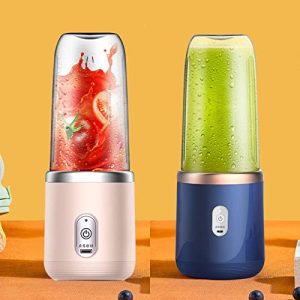Upgraded Travel Blenders, Usb Rechargeable Mini Fruit Juicer With 6 Blades, Mixers For Shakes, Portable Electric Handheld Blenders, For Travel & Outdoors