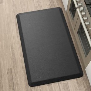 More Décor Anti Fatigue Kitchen Floor Mat, Standing Desk Mat, Non Slip, Waterproof – Rug Size 17.3″ x 28″ 0.47″ Thickness – Black