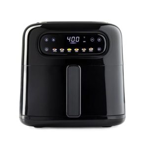 Aria 5Qt Compact Air Fryer, Sleek Space-Saving Design, 6 Intuitive Presets, Modern Touch Screen, Colorful Menu Icons, and Dishwasher-Safe Basket