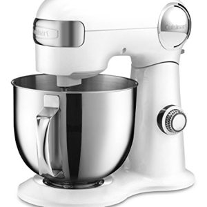 Cuisinart SM-50FR 5.5-Quart Stand Mixer, Brushed Chrome, White – Certified Refurbished