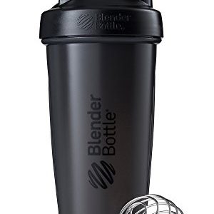 BlenderBottle Classic Shaker Bottle Perfect for Protein Shakes and Pre Workout, 28-Ounce, Black