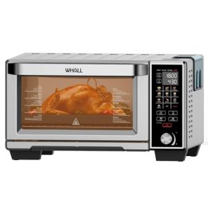 WHALL Toaster Oven Air Fryer, Max XL Large 30-Quart Smart Oven,11 function Toaster Oven Countertop with Steam Function,12-inch Pizza/1700W