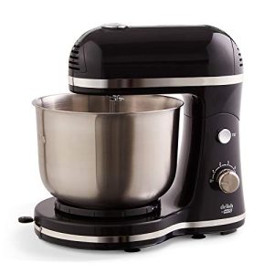 DASH Delish by DASH Compact Stand Mixer, 3.5 Quart with Beaters & Dough Hooks Included – Black