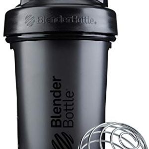 BlenderBottle Classic V2 Shaker Bottle Perfect for Protein Shakes and Pre Workout, 20-Ounce, Black